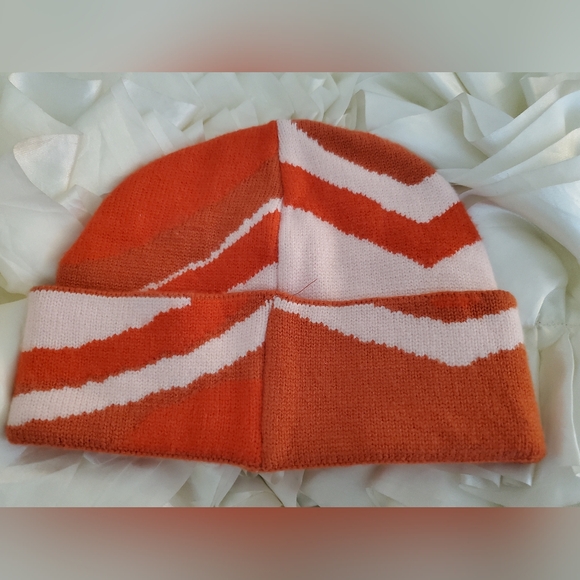 Orange/White Beanie - Picture 1 of 3